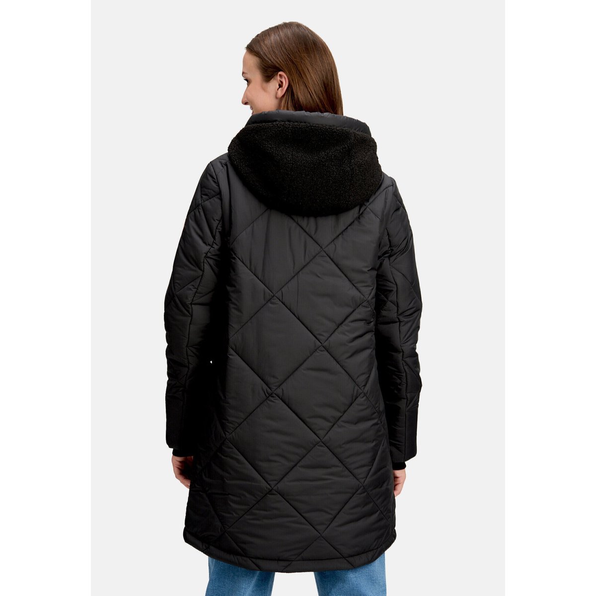 Veste matelassée en peluche noir, CARTOON