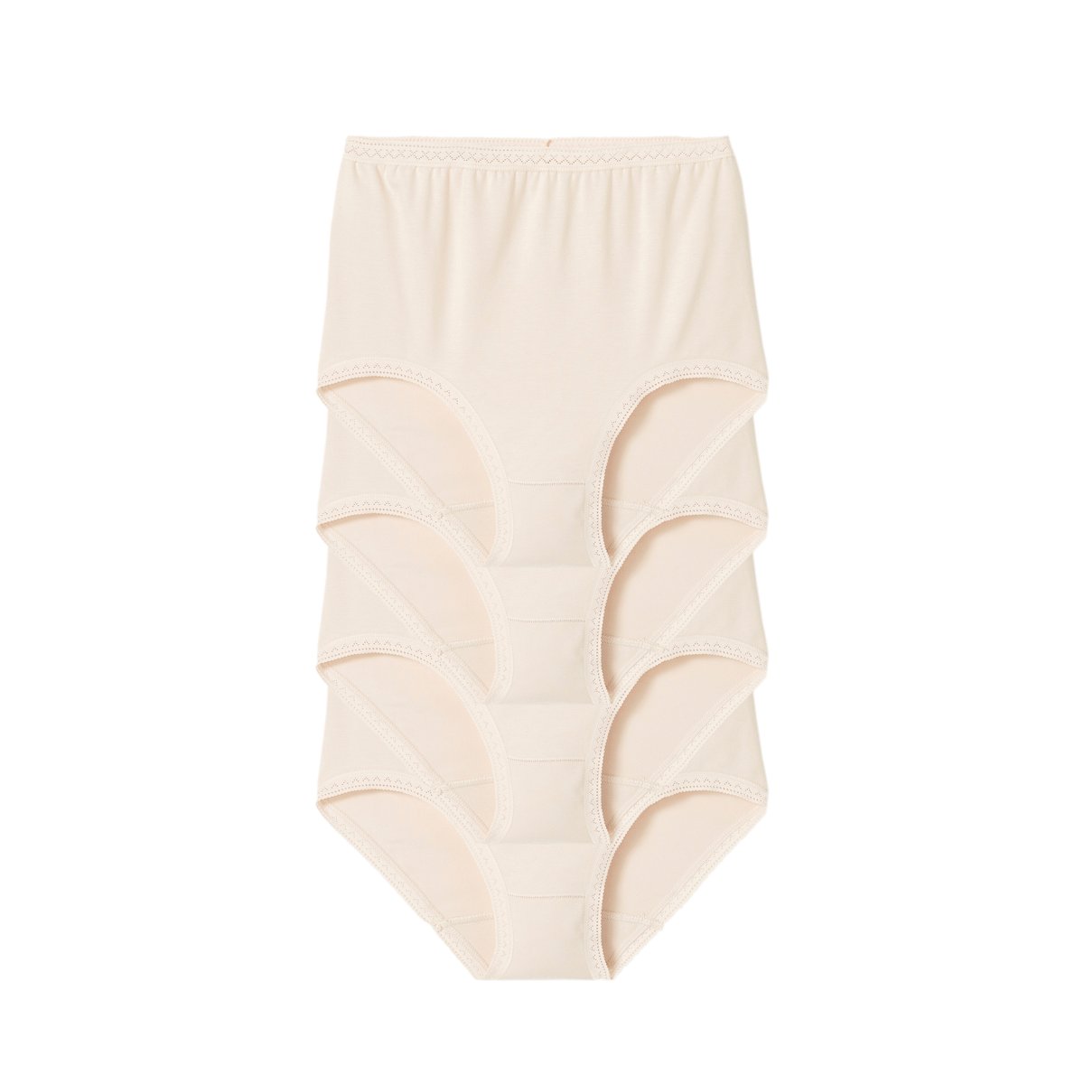 Lot de 3 Culottes maxi en coton + 1 gratuite marron poudre, DAMART