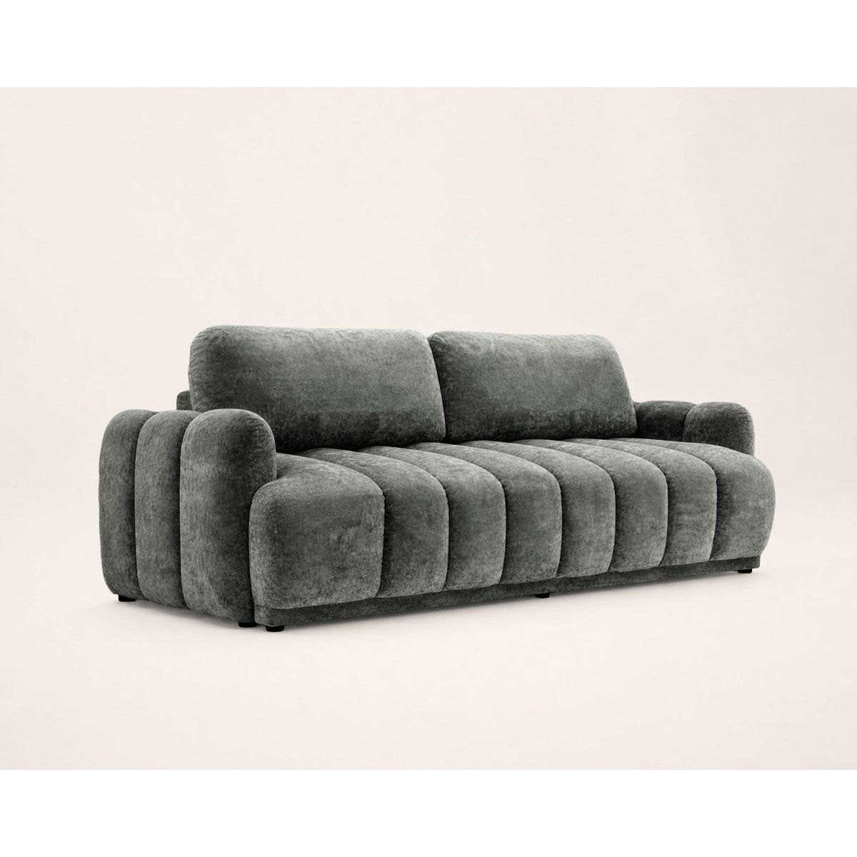 Canapé Convertible 3 places - SILVIA gris, BEST MOBILIER