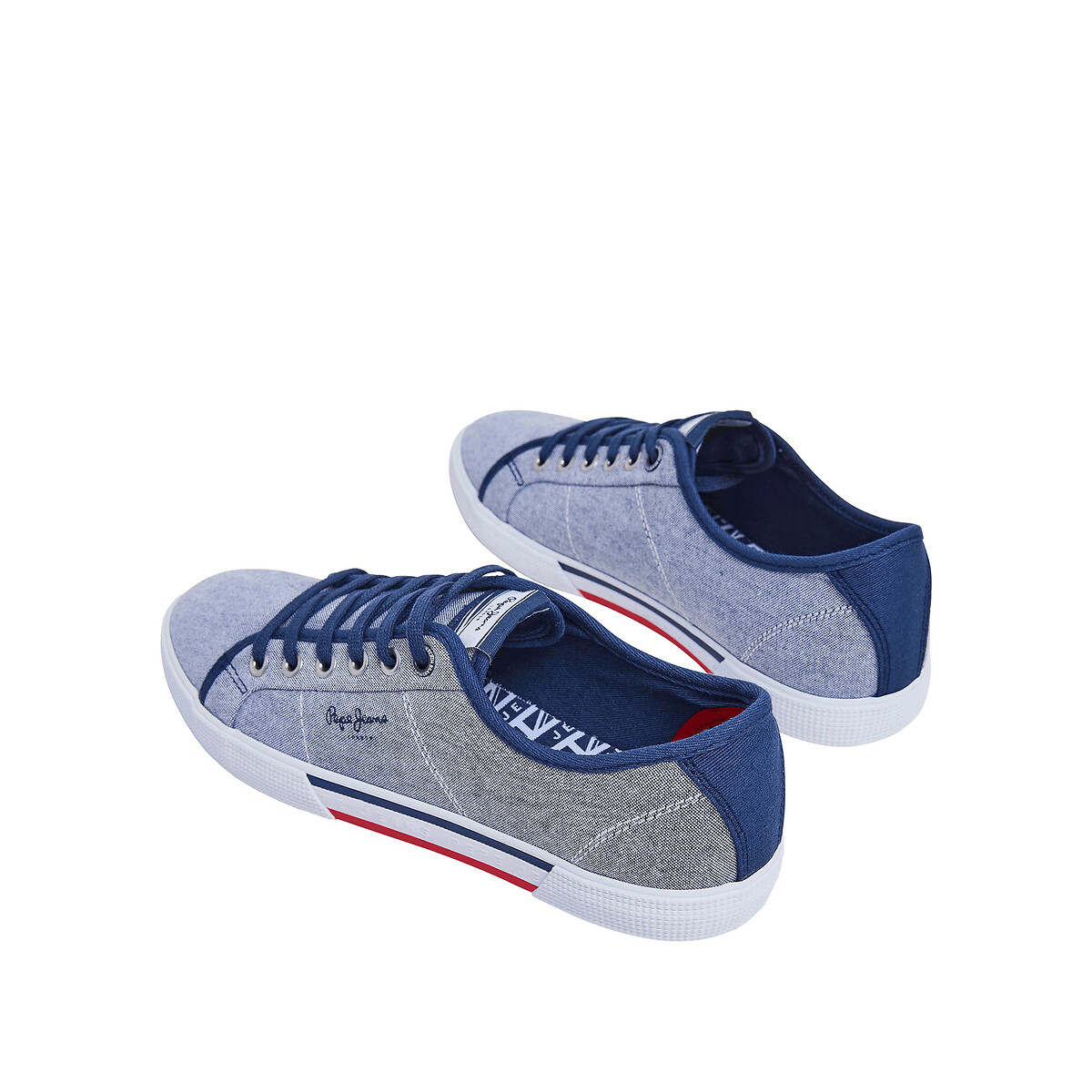 Baskets en toile Brady Chambray bleu chambray, PEPE JEANS