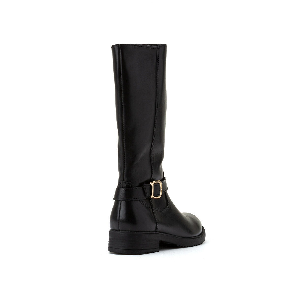 Bottes en cuir zippées esprit cavalière noir, LA REDOUTE COLLECTIONS