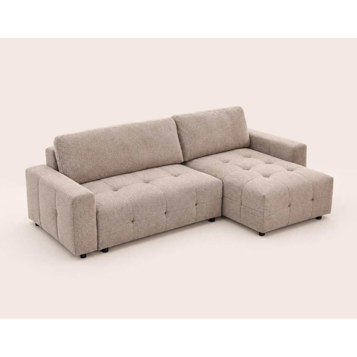 Canapé d'angle réversible 4 places convertible, CARMEN beige, BEST MOBILIER