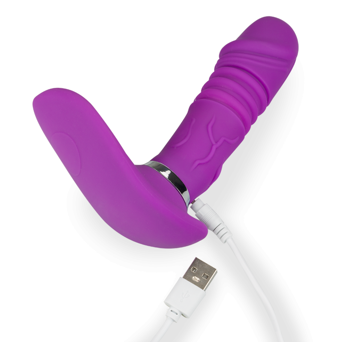 Vibromasseur et va-et-vient télécommandé Groova - Vibromasseur femme et couple violet, LOVE AND VIBES