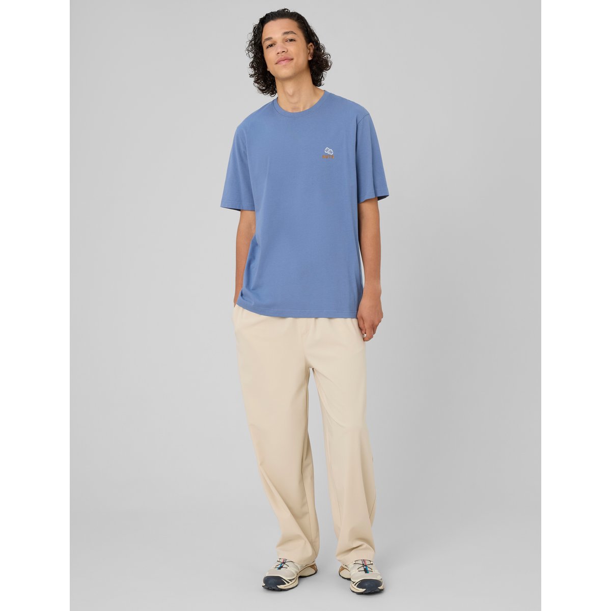 T-shirt imprimé devant / dos bleu, BZB