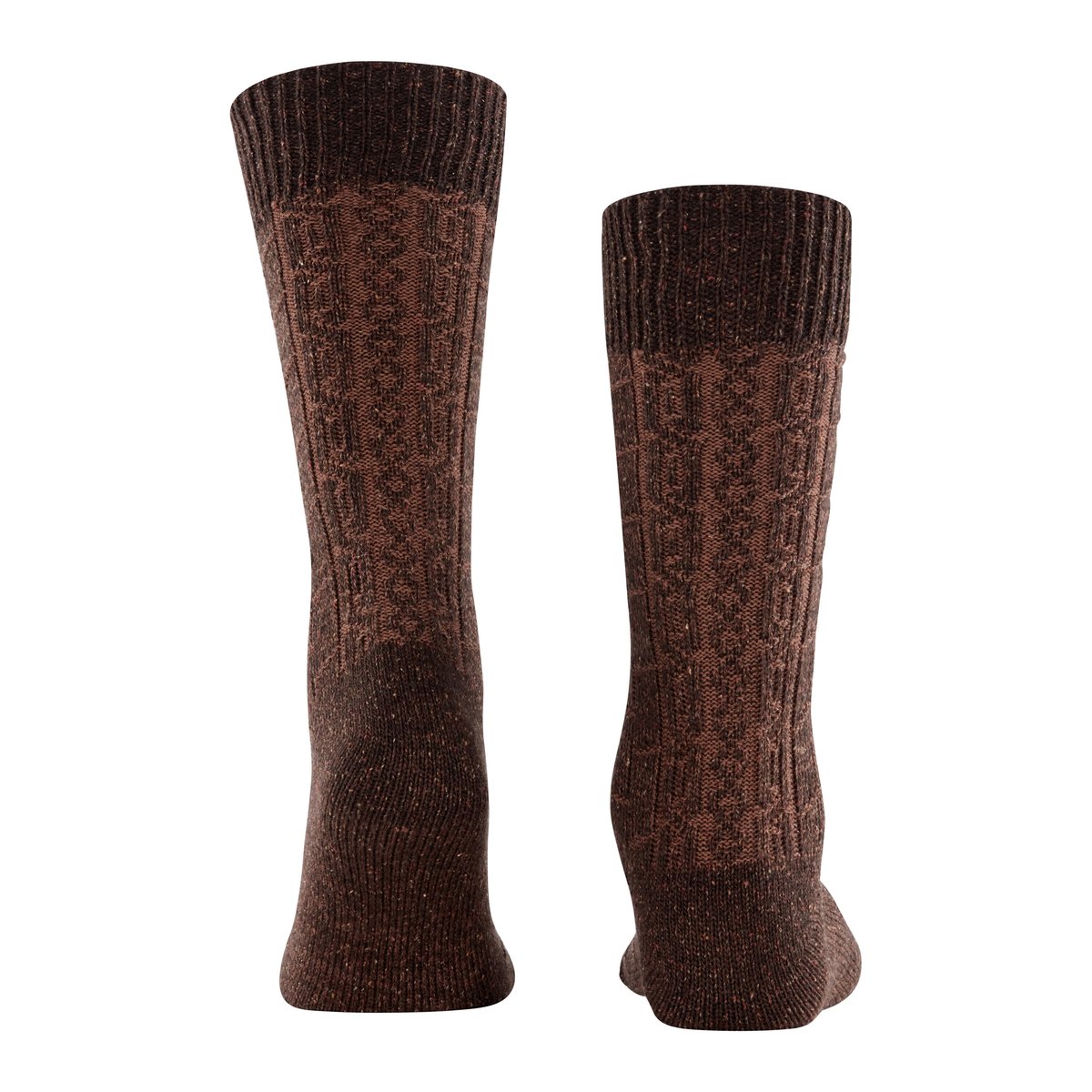 Chaussettes pour bottes Twist of Tweed Opaque marron, BURLINGTON