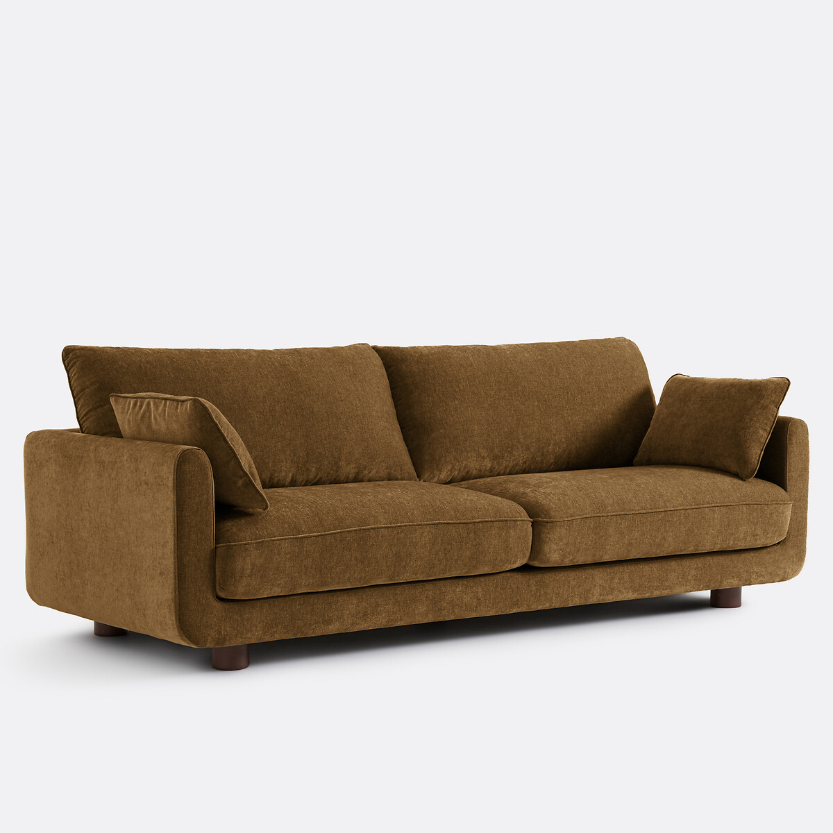 Canapé droit 2, 3, 4 ou 5 places, en polyester chiné, EMILIO bronze, LA REDOUTE INTERIEURS