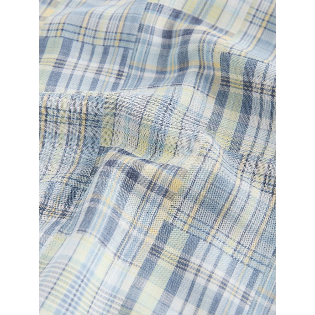 Chemise manches longues à carreaux patchwork bleu, NEXT