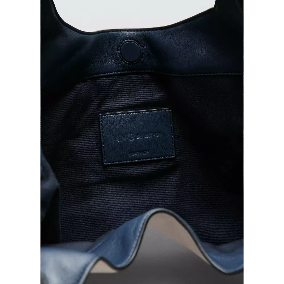 Sac en cuir porté épaule bicolore noir, MANGO