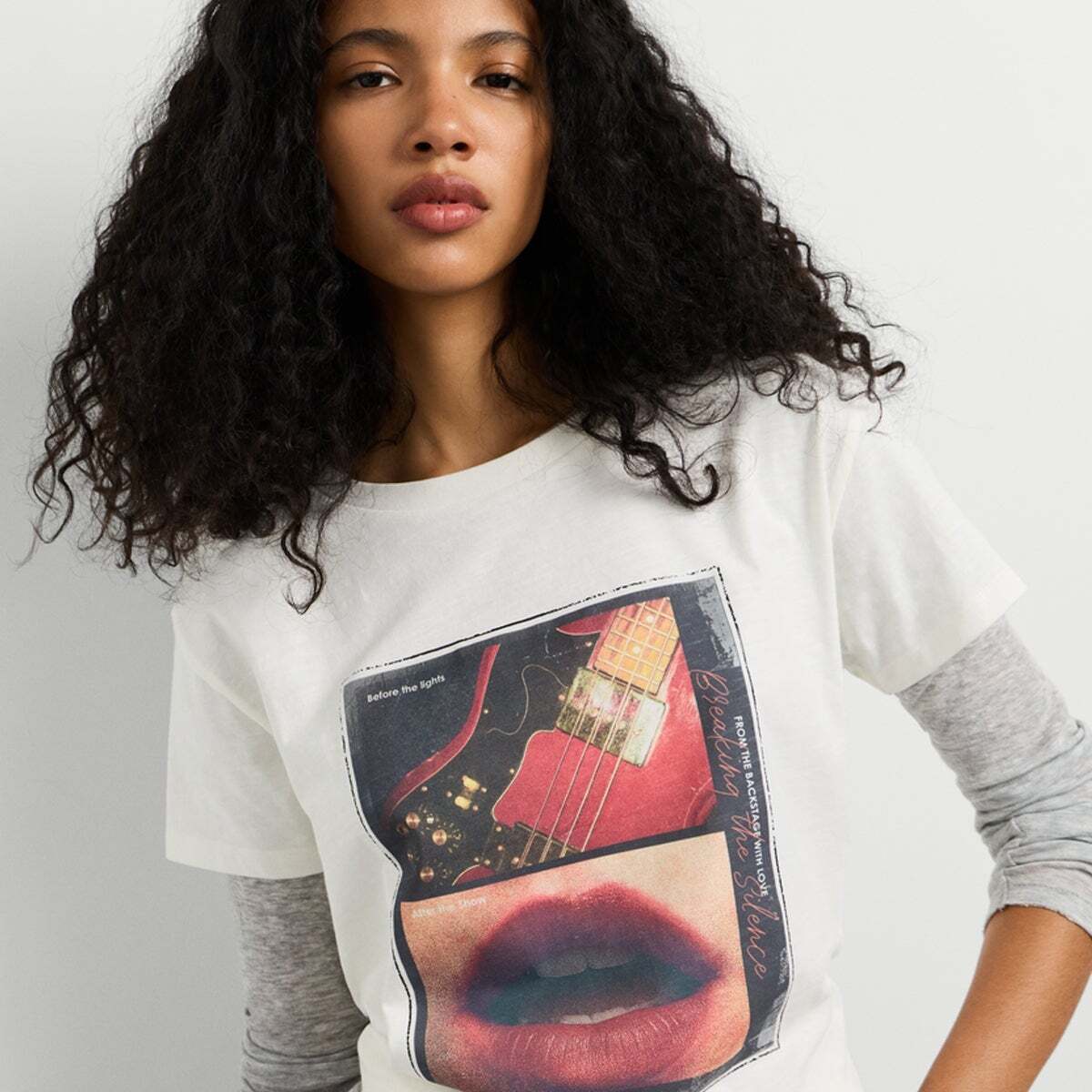 T-Shirt Avec Imprimé Photographique blanche mousse, PEPE JEANS