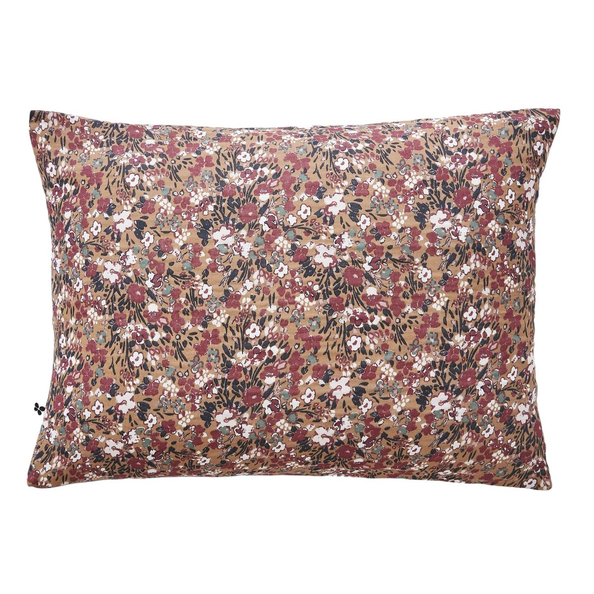 Taie d'oreiller gaze coton Capucine camel, EDEN