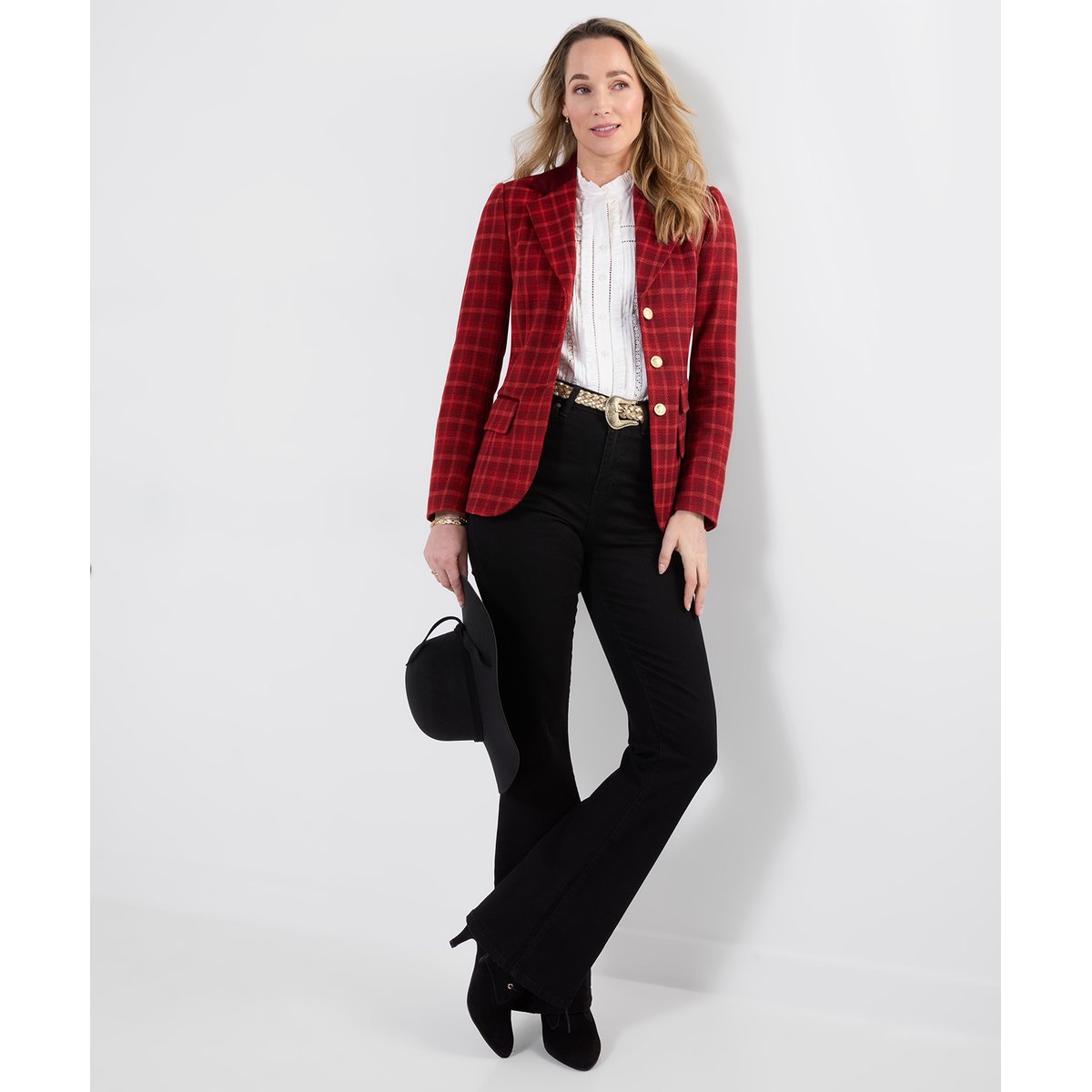 Veste à Carreaux Dahlia orange, JOE BROWNS