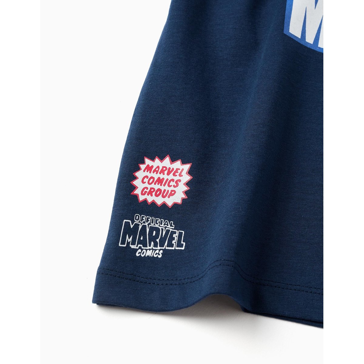 T-shirt en coton avec imprimés Marvel bleu foncé, ZIPPY
