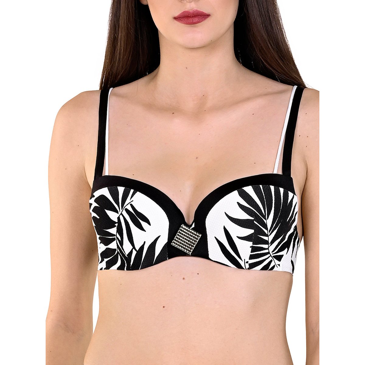 Haut maillot de bain préformé Ocean City noir noir, LISCA
