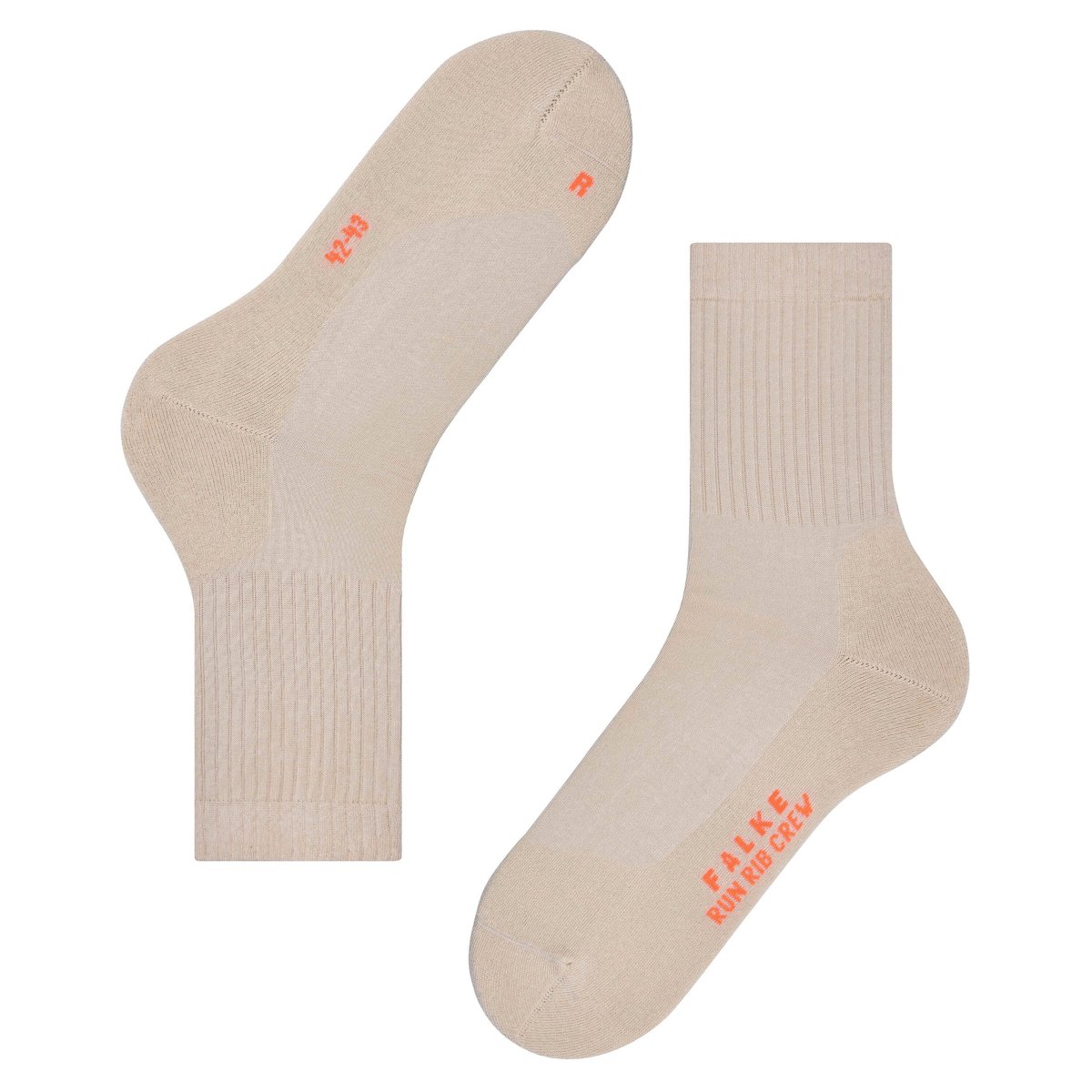 Chaussettes Run Rib Crew creme, FALKE
