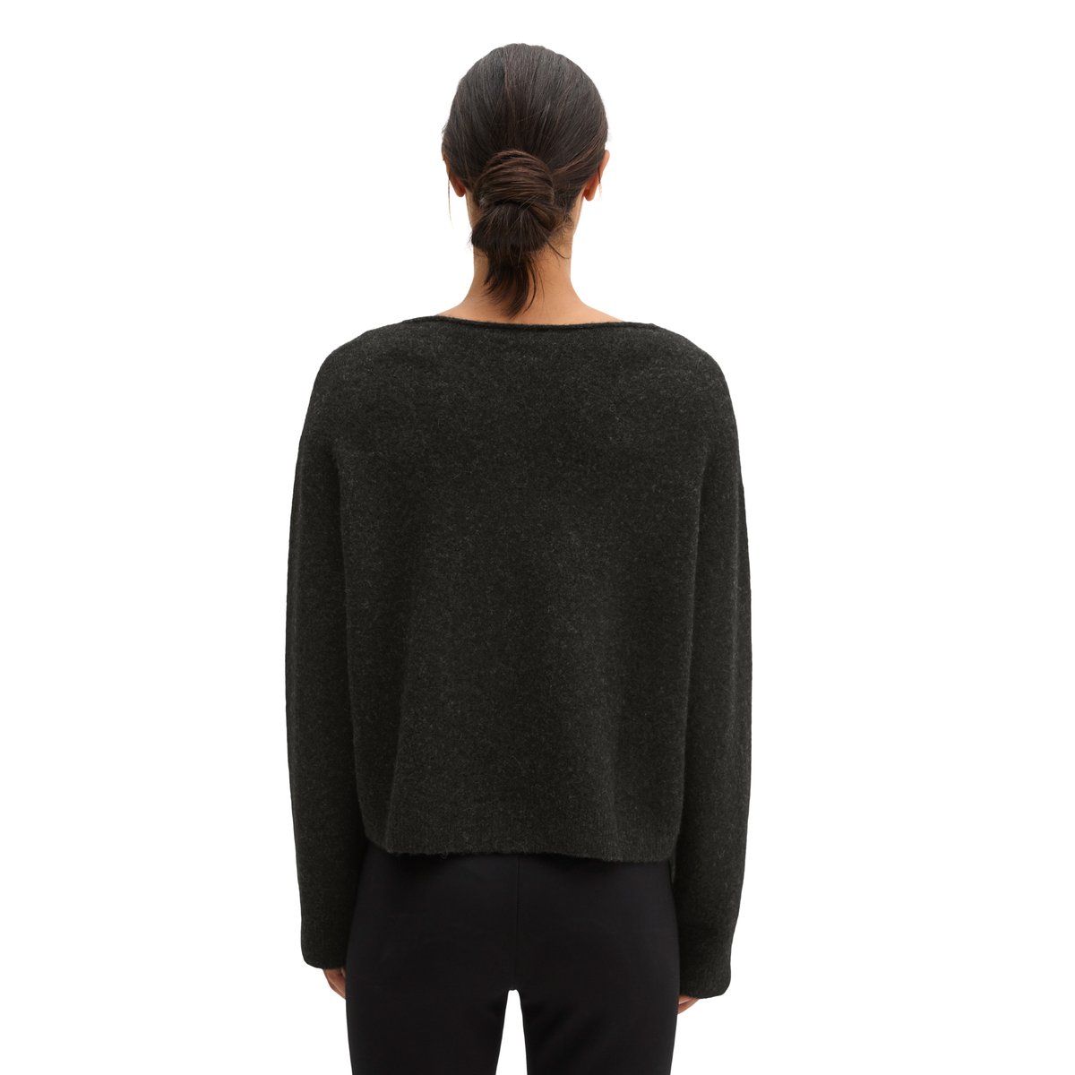 Pull en maille coupe classique en un mélange doux de poils de yack et de laine d'alpaga gris, MARC O'POLO