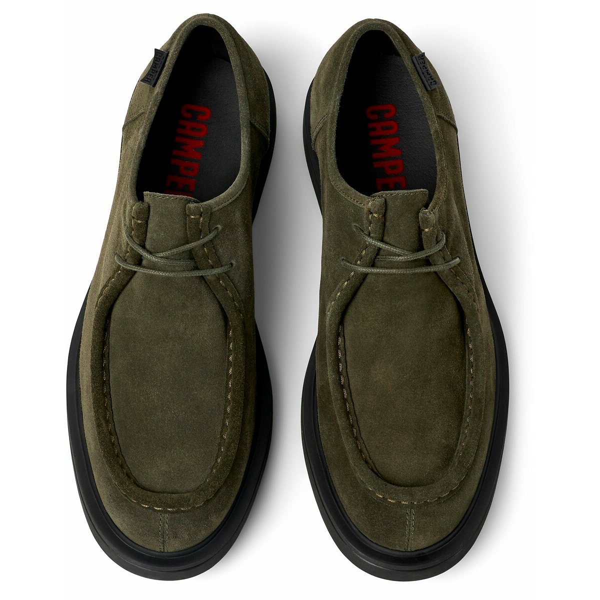 Derbies Norman en cuir kaki, CAMPER