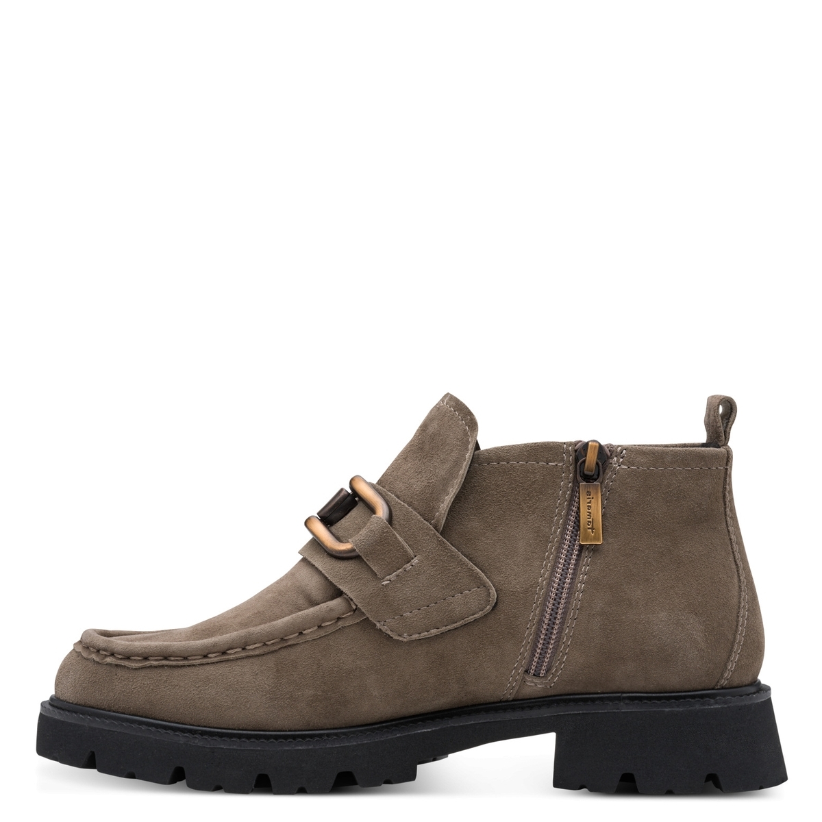 Bottine coupe ample marron cognac croco, TAMARIS