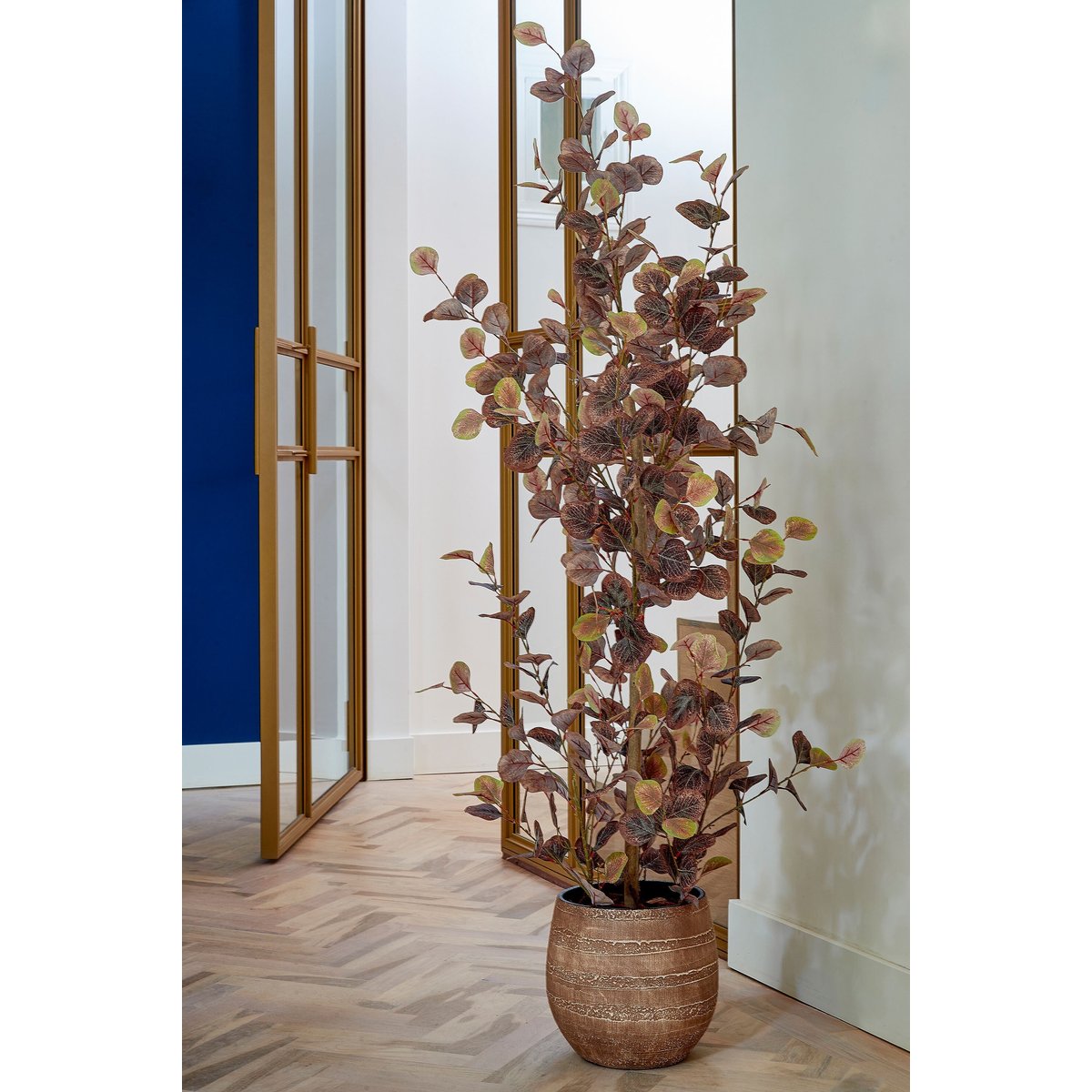 Plante artificielle d’eucalyptus H180 cm bronze, MICA DECORATIONS