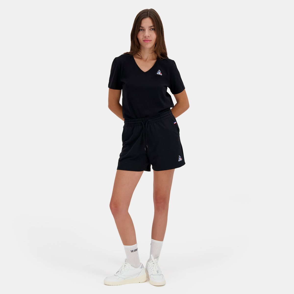 Short Essentiel en molleton léger Essentiels black, LE COQ SPORTIF