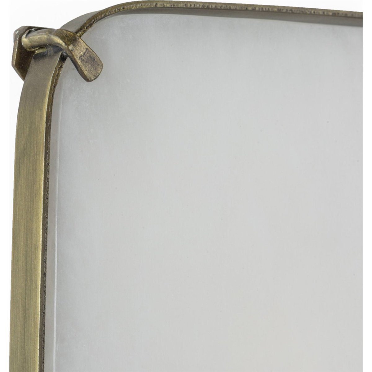 Applique murale rectangulaire en pierre albâtre et laiton vieilli blanc albâtre et laiton vieilli, RECOLLECTION
