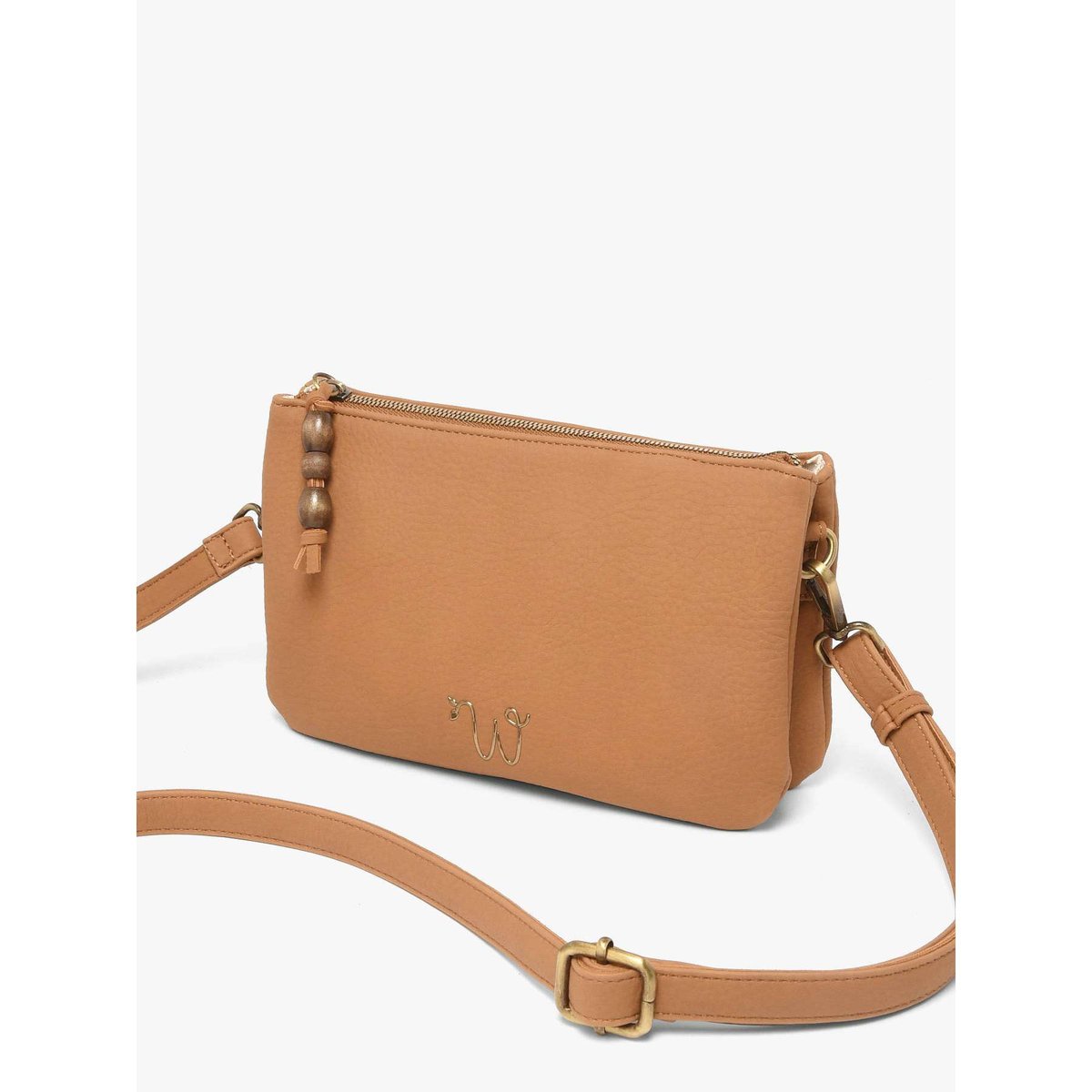 Sac bandoulière Neflier pearl camel, WOOMEN