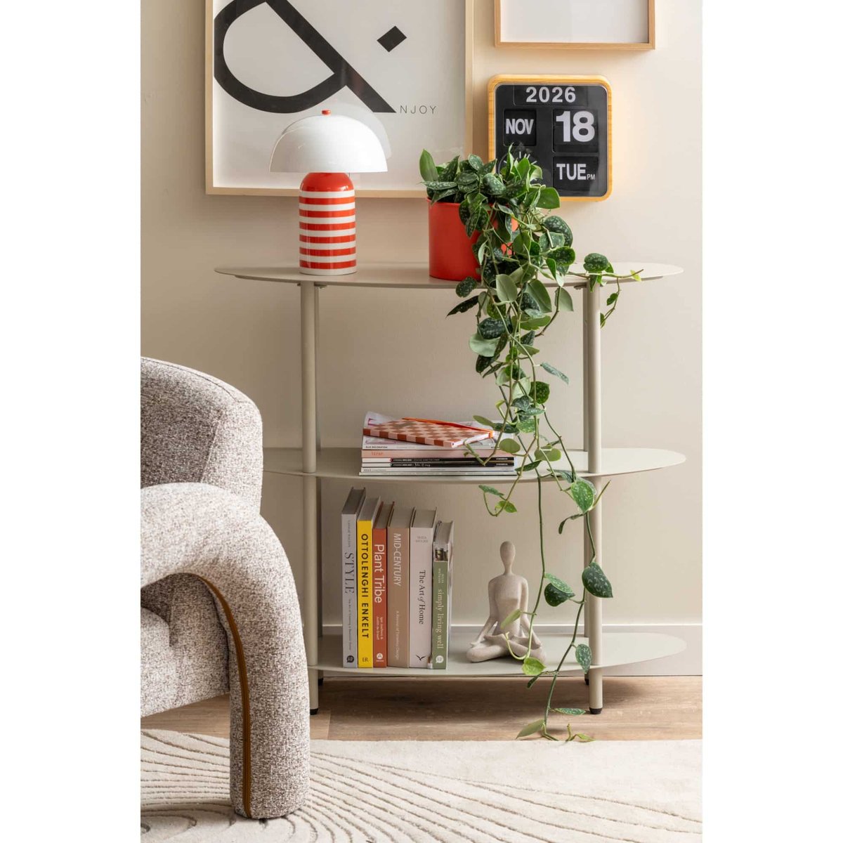 Lampe De Table Métal RAYADO RETRO orange vif, LEITMOTIV