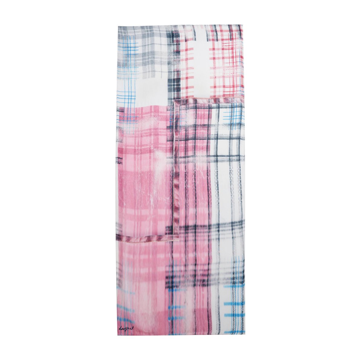 Foulard rectangulaire grunge marron, DESIGUAL