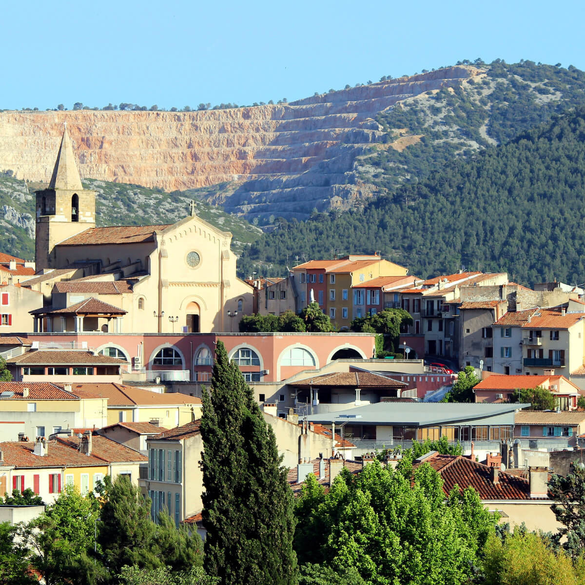 Tableau Mural Village D'aubagne CONTEMPORAIN URBAIN tableaux sur toile-multicolore, CEANOTHE