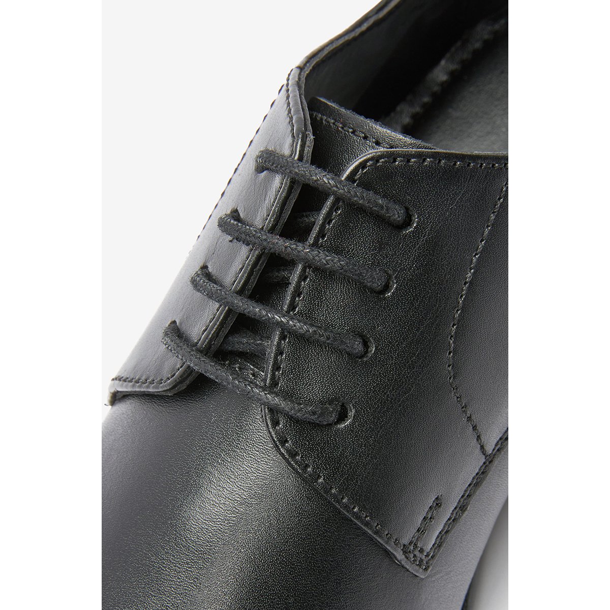 Chaussures En Cuir À Lacets noir, NEXT