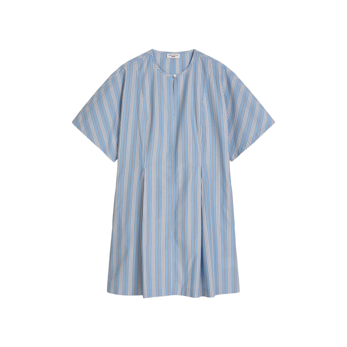 Robe rayée flared en popeline Papertouch bleu, MARC O’POLO DENIM