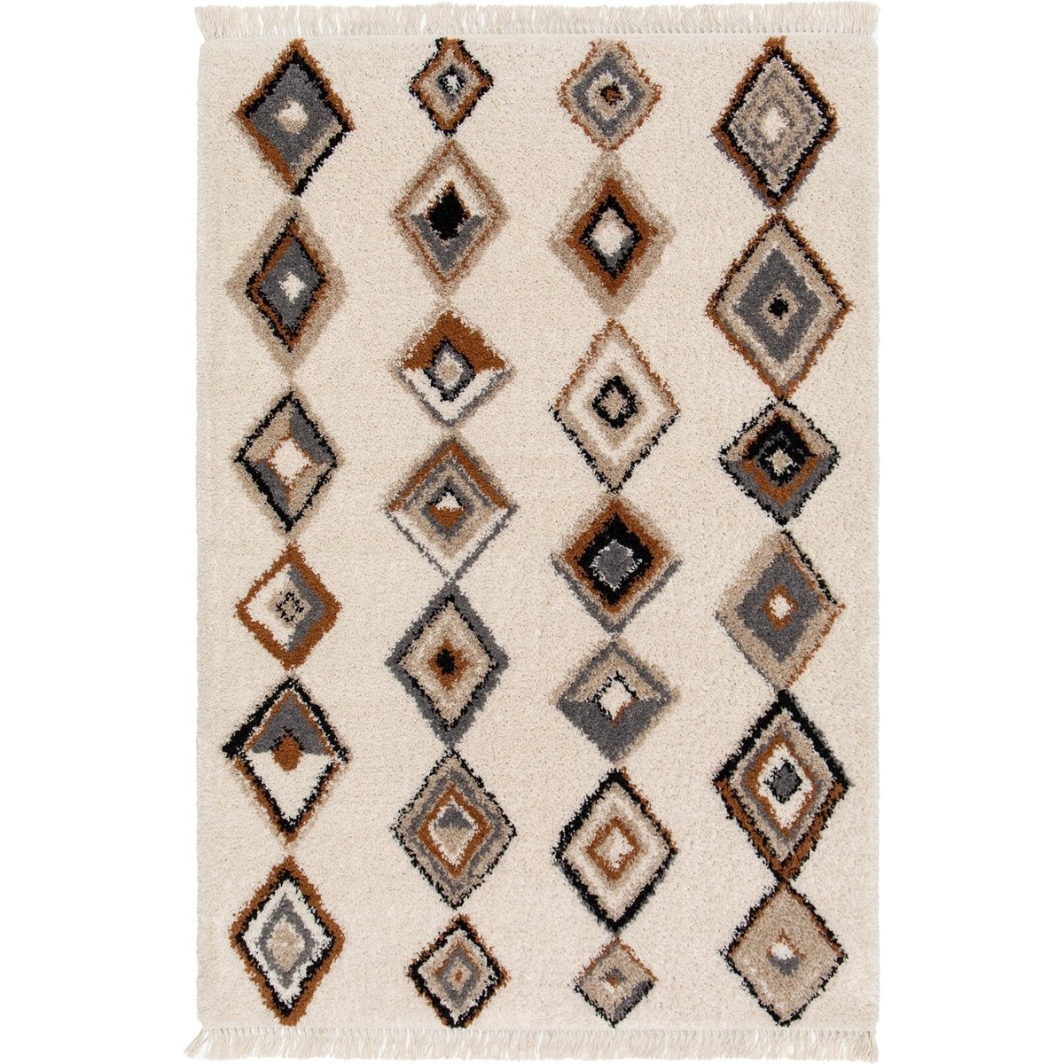 Tapis à franges inspiration bédouine MAZAGAN palette colorée, AFK LIVING