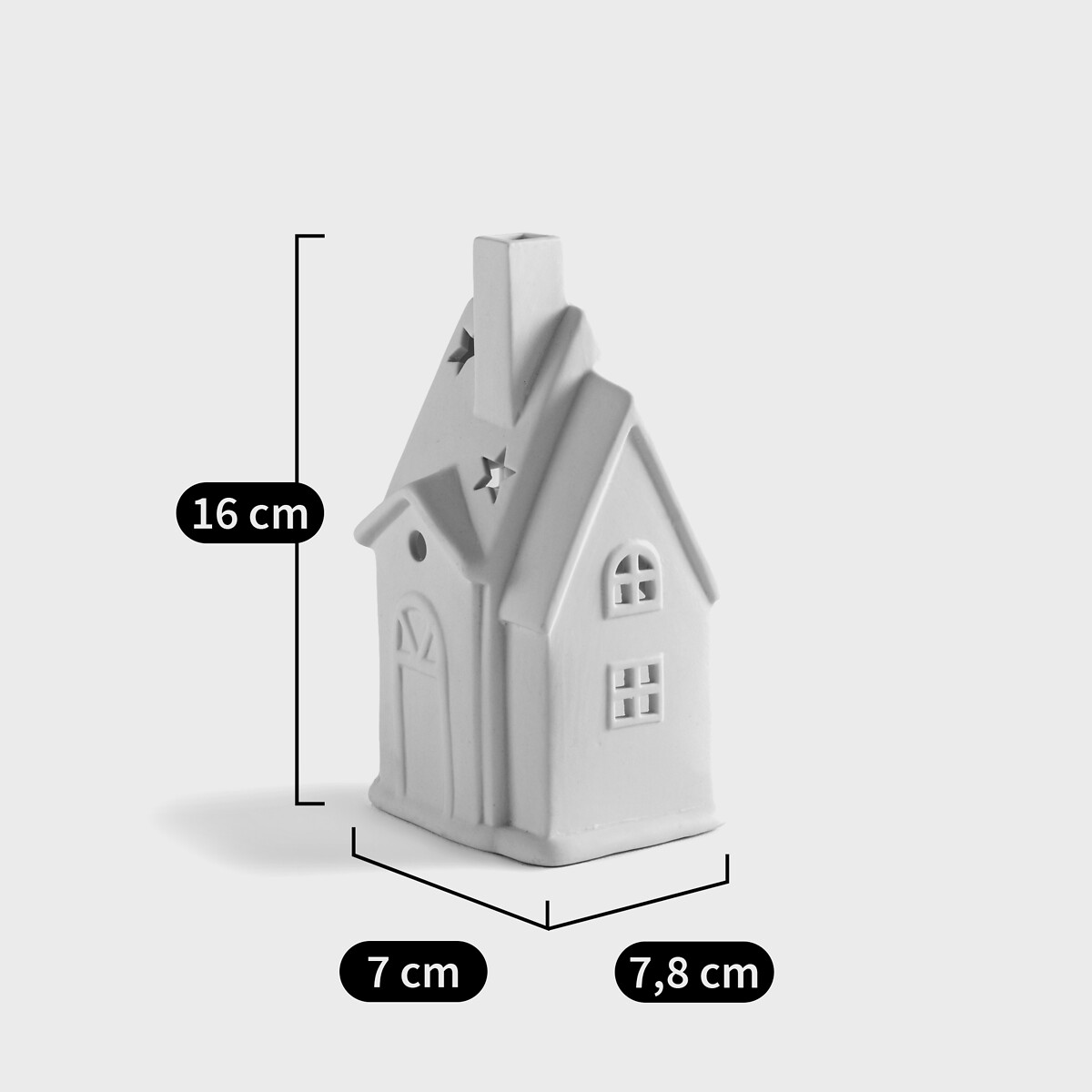 Photophore maison en céramique, Caspar blanc, LA REDOUTE INTERIEURS