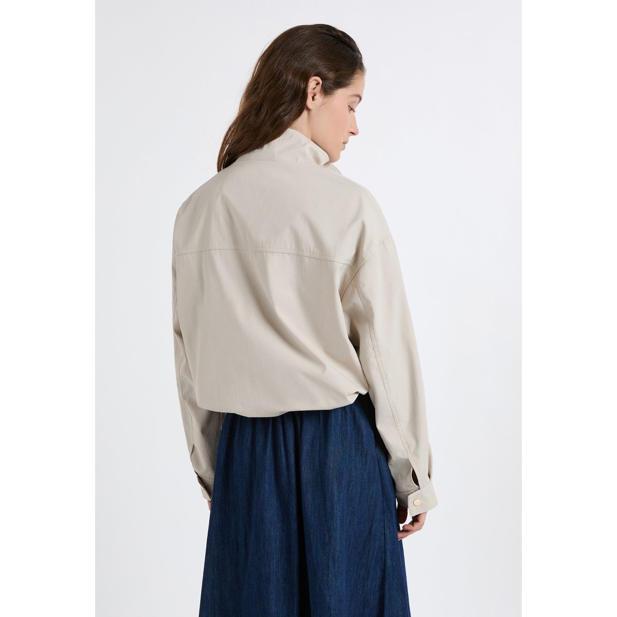 Blouson col montant MOON lin, ETAM
