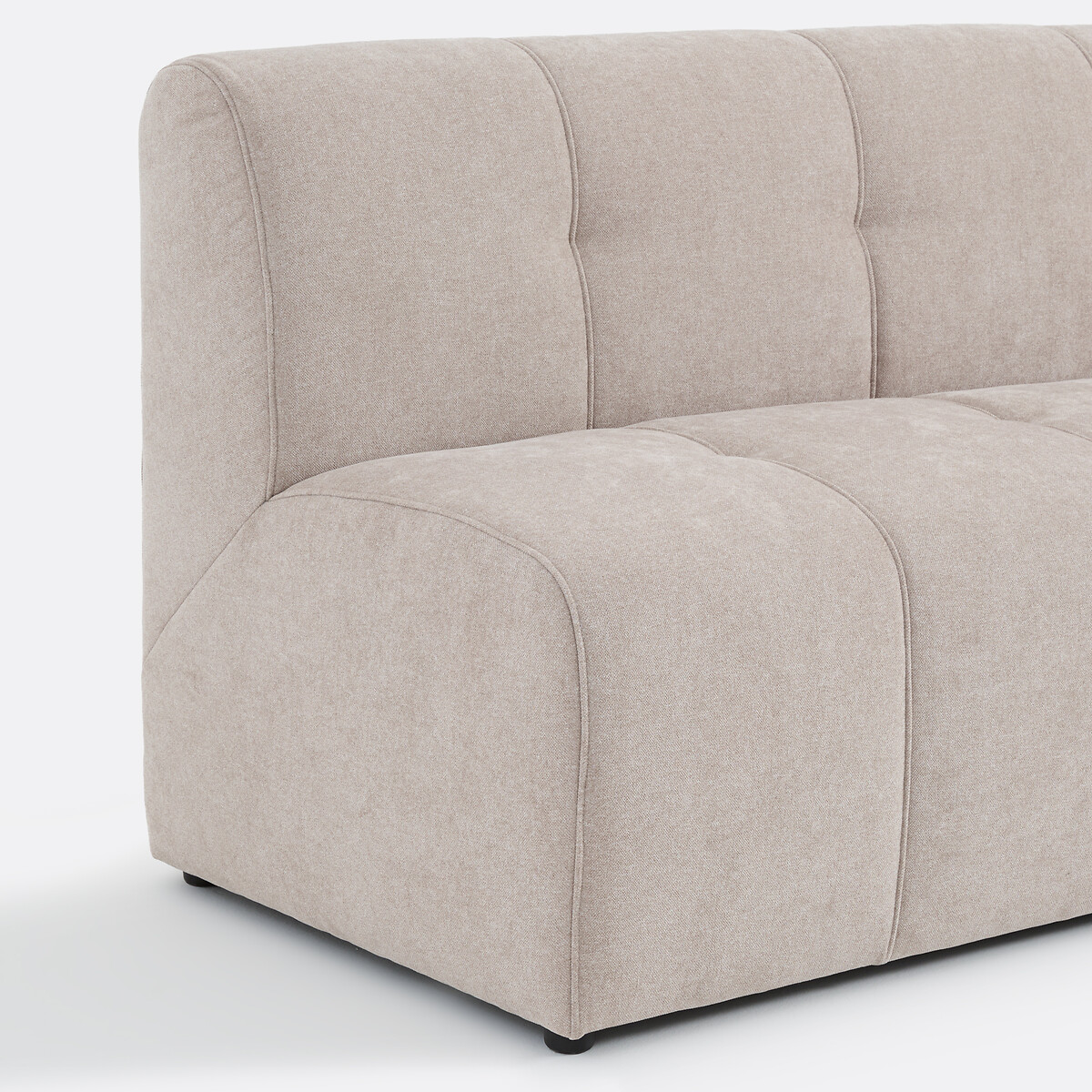 Elemento panca da tavolo modulabile, 3 posti, in ciniglia fine, ANETA beige, LA REDOUTE INTERIEURS
