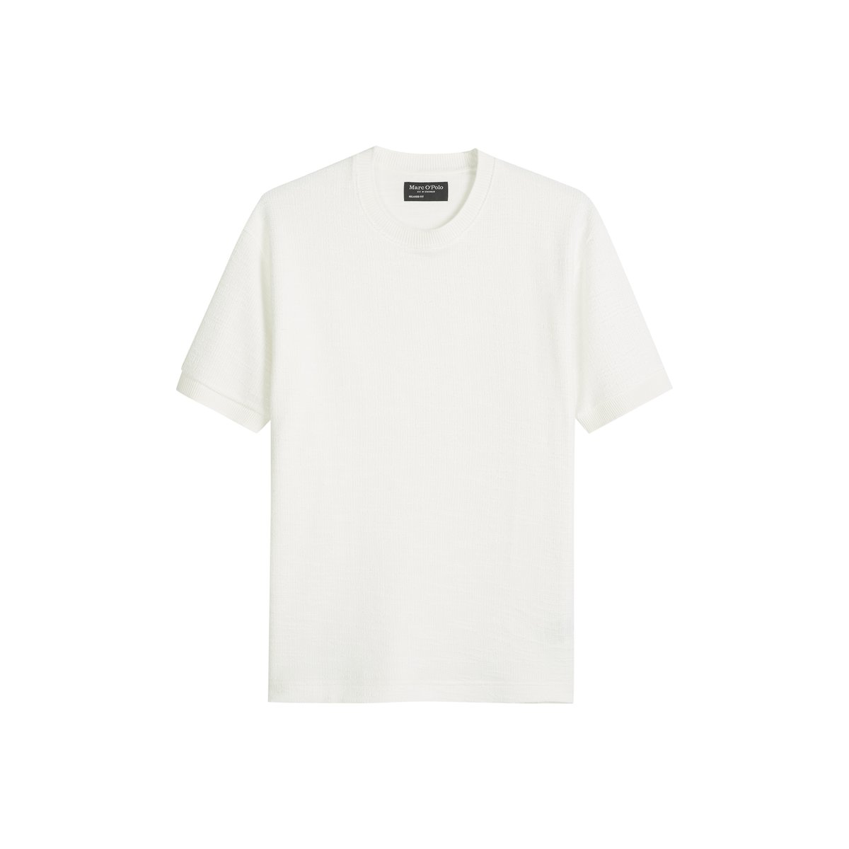 T-shirt loose en jersey bouclé doux blanc naturel, MARC O'POLO