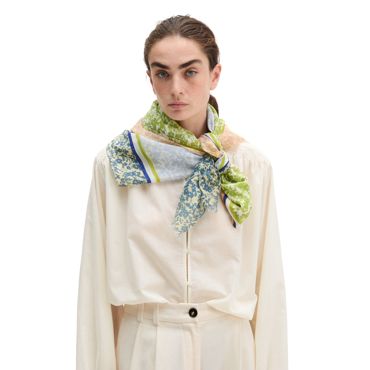 Foulard à l'imprimé allover avec TENCEL™ Lyocell vert, MARC O'POLO
