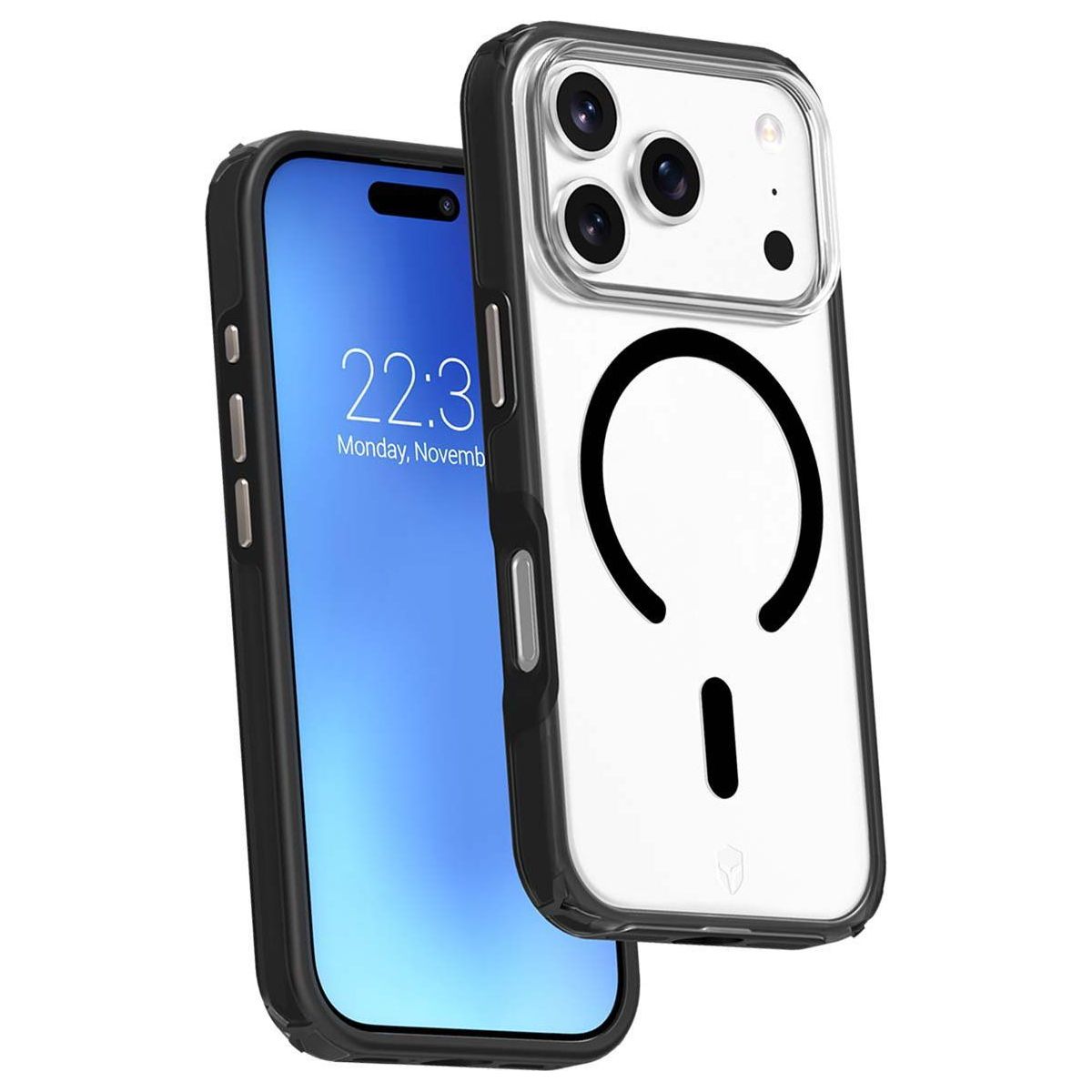 Coque iPhone 17 Pro MagSafe Xtrem Noir couleur unique, FORCE CASE