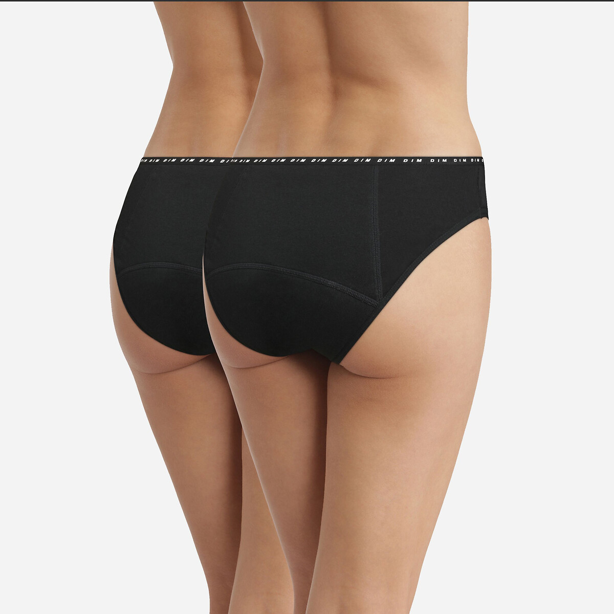Pack of 2 Protect Period Knickers, Heavy Flow black, DIM