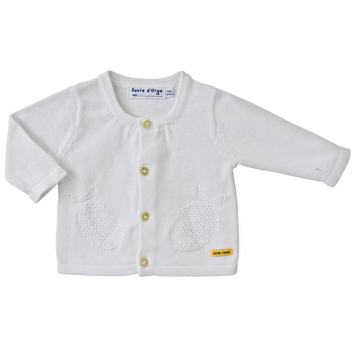 Cardigan tricot cathiana blanc, SUCRE D'ORGE