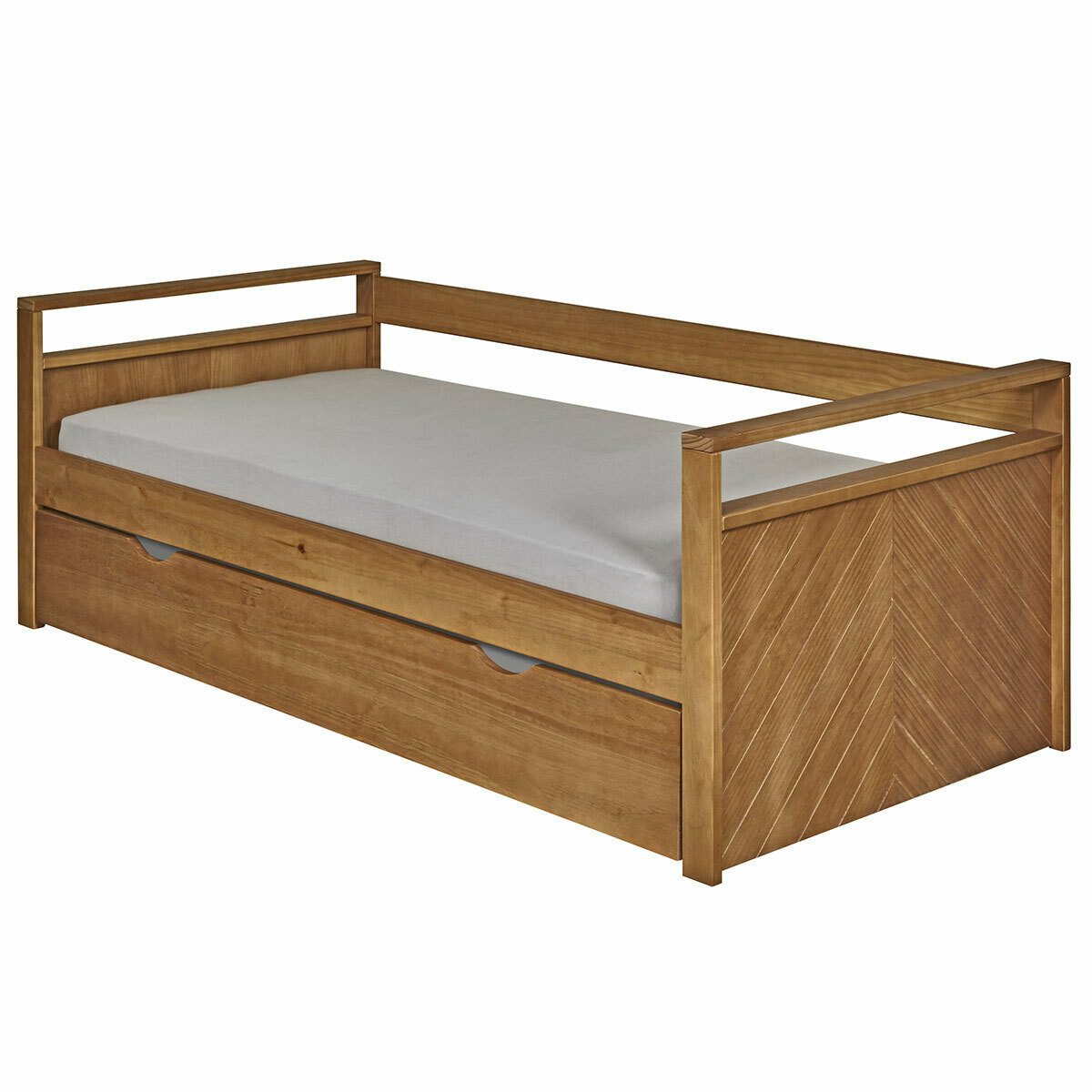 Lit banquette gigogne Bois massif IVY bois, AKITEN RETAIL