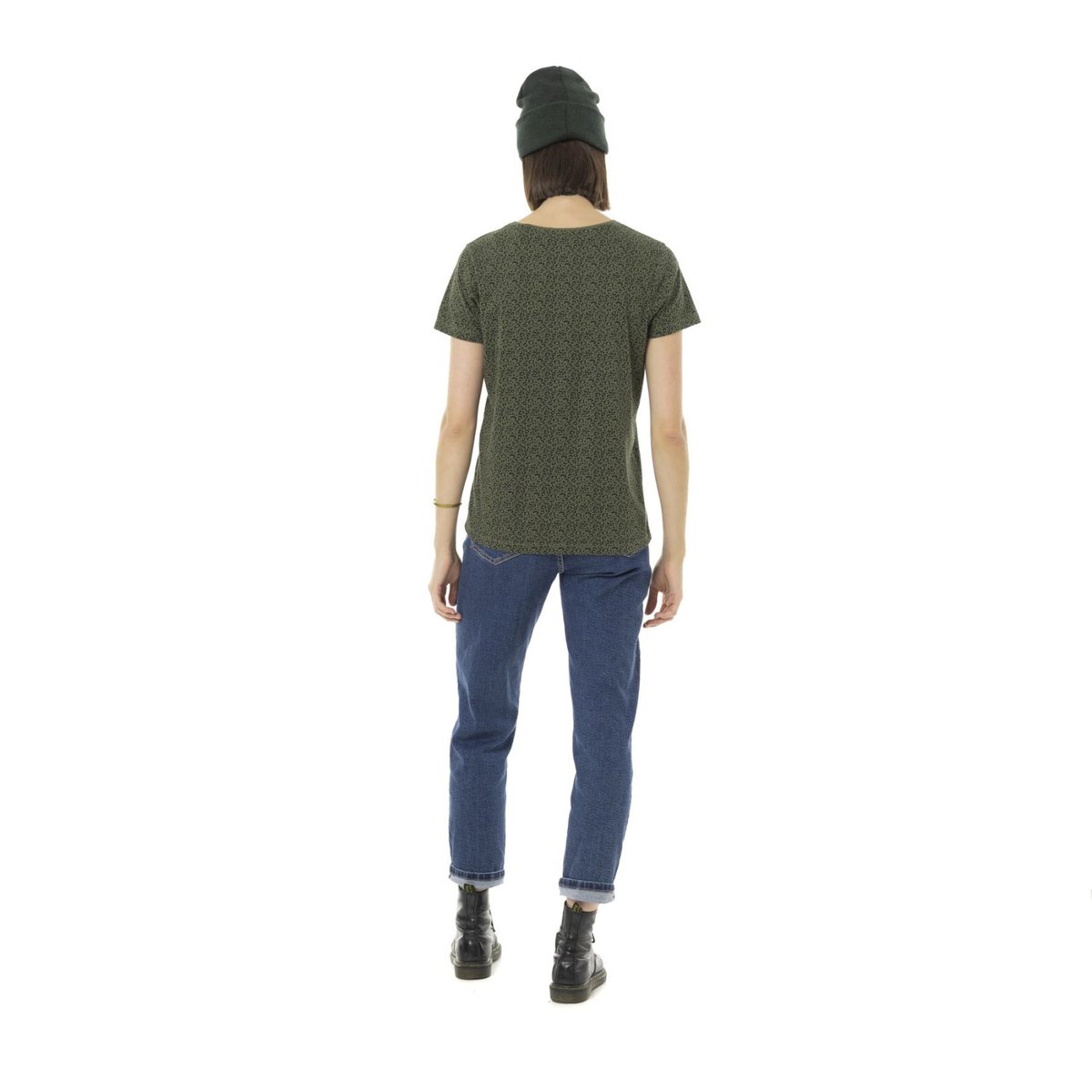Tee shirt en coton LEOPARD kaki/noir/beige, VON DUTCH
