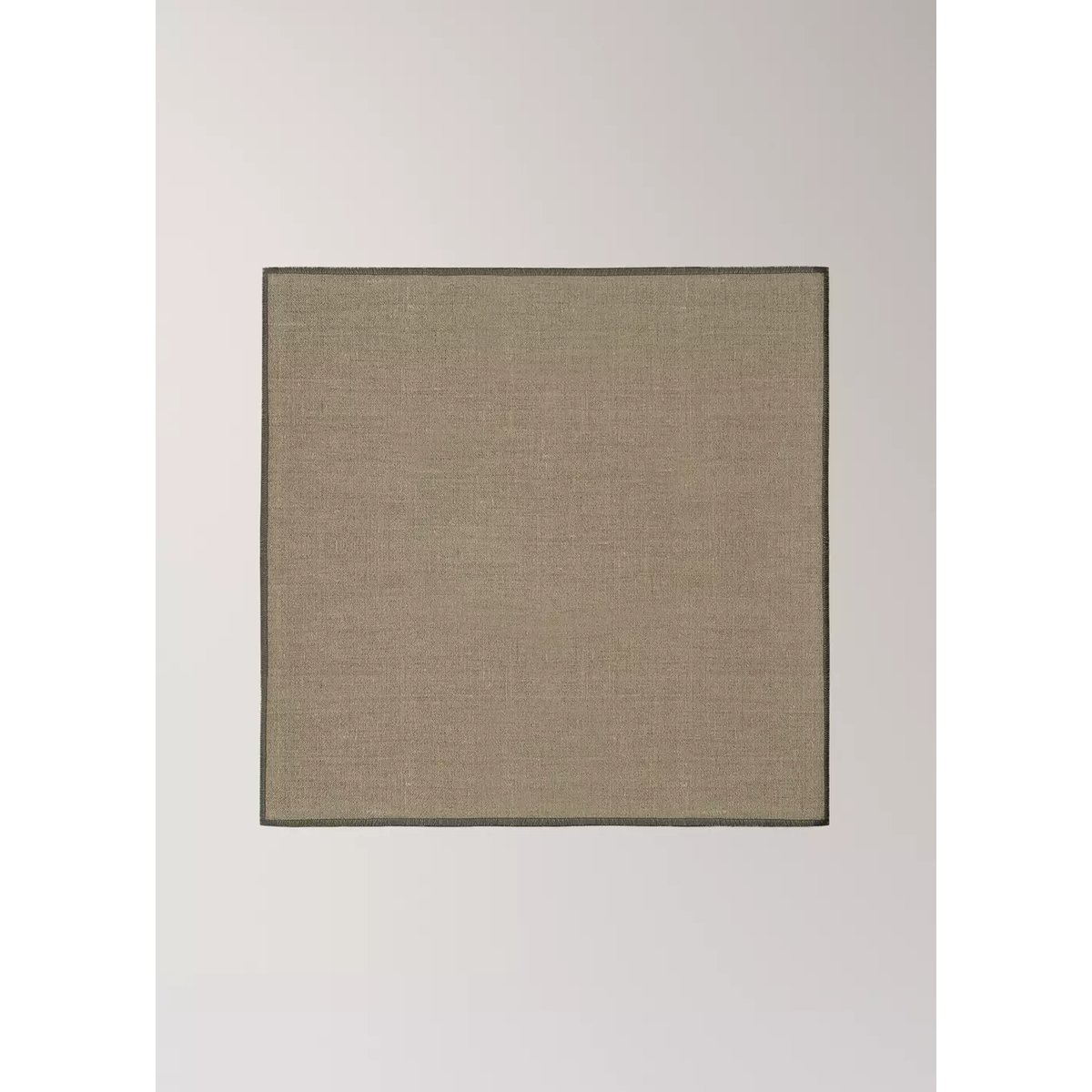 Serviettes de table en lin overlock contraste marron clair/pastel, MANGO HOME