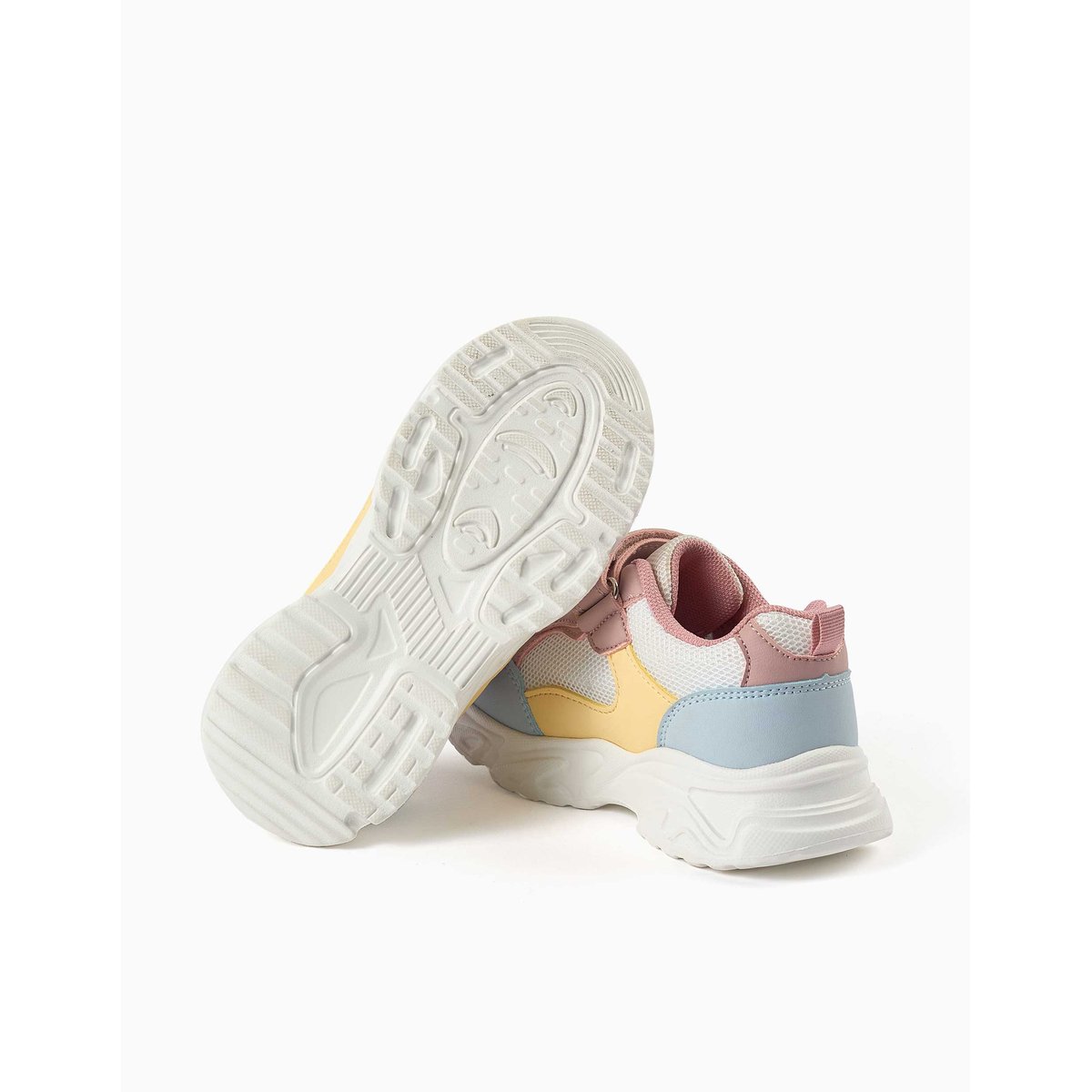 Baskets bi-matière à semelle épaisse multicolore, ZIPPY
