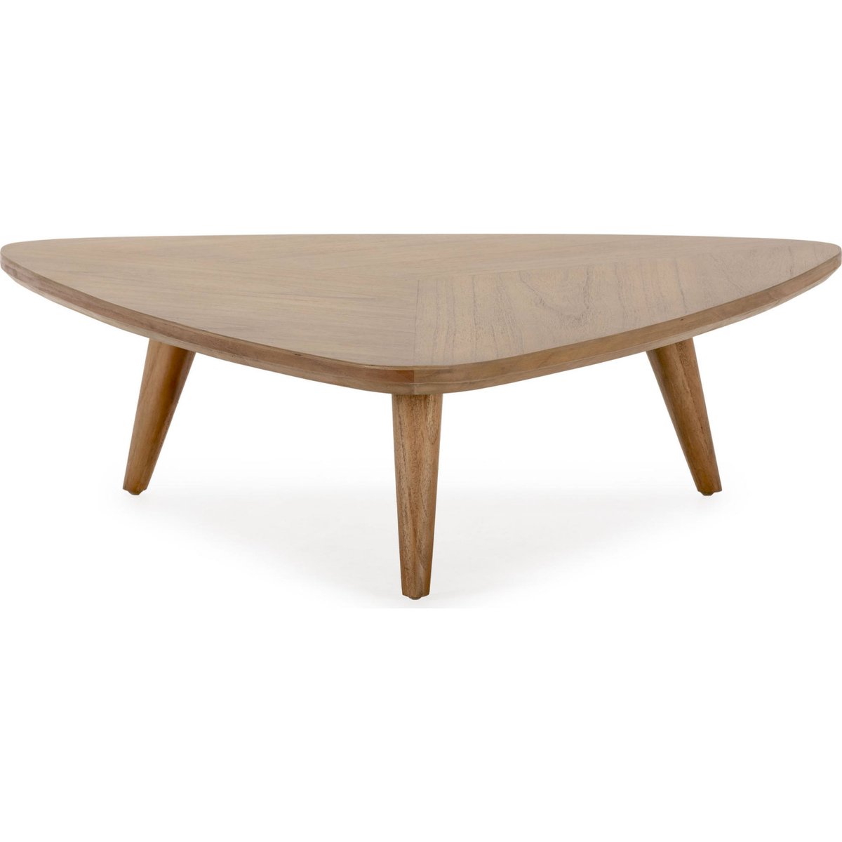 Table basse triangulaire en bois de cèdre bois clair naturel, RECOLLECTION