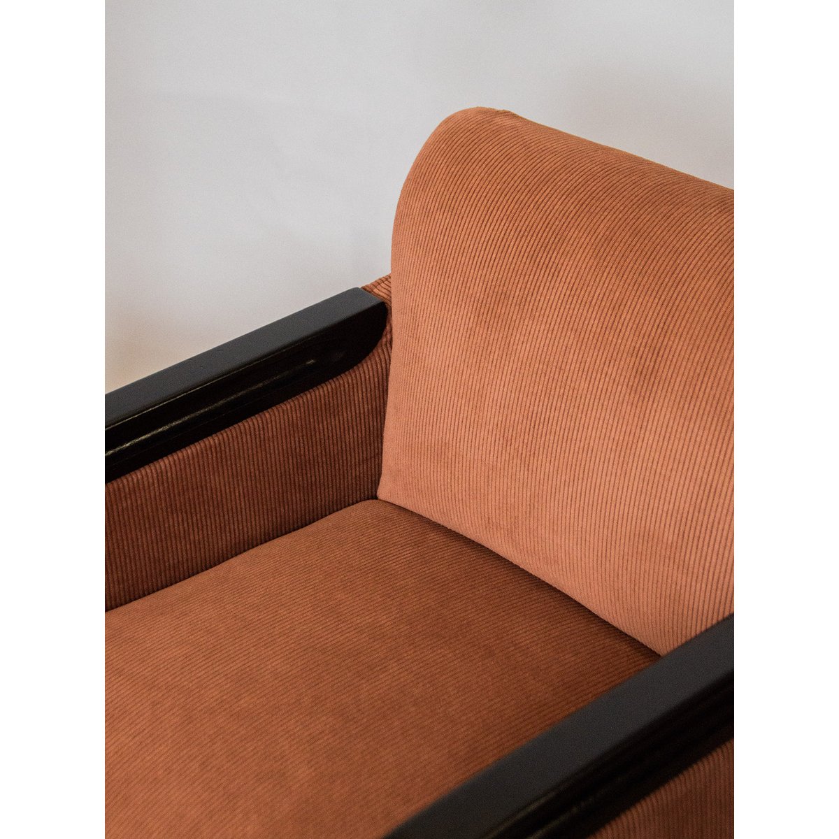 Fauteuil en velours côtelé Jakob N°109 - Bon état marron, DEBONGOUT
