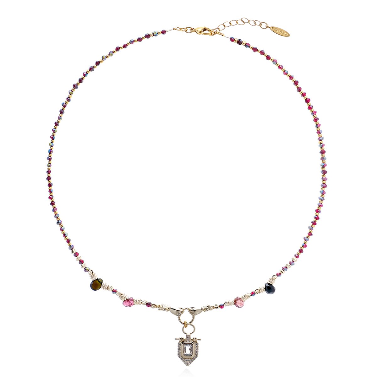 Collier perles avec pendentif BEAH noir, HIPANEMA