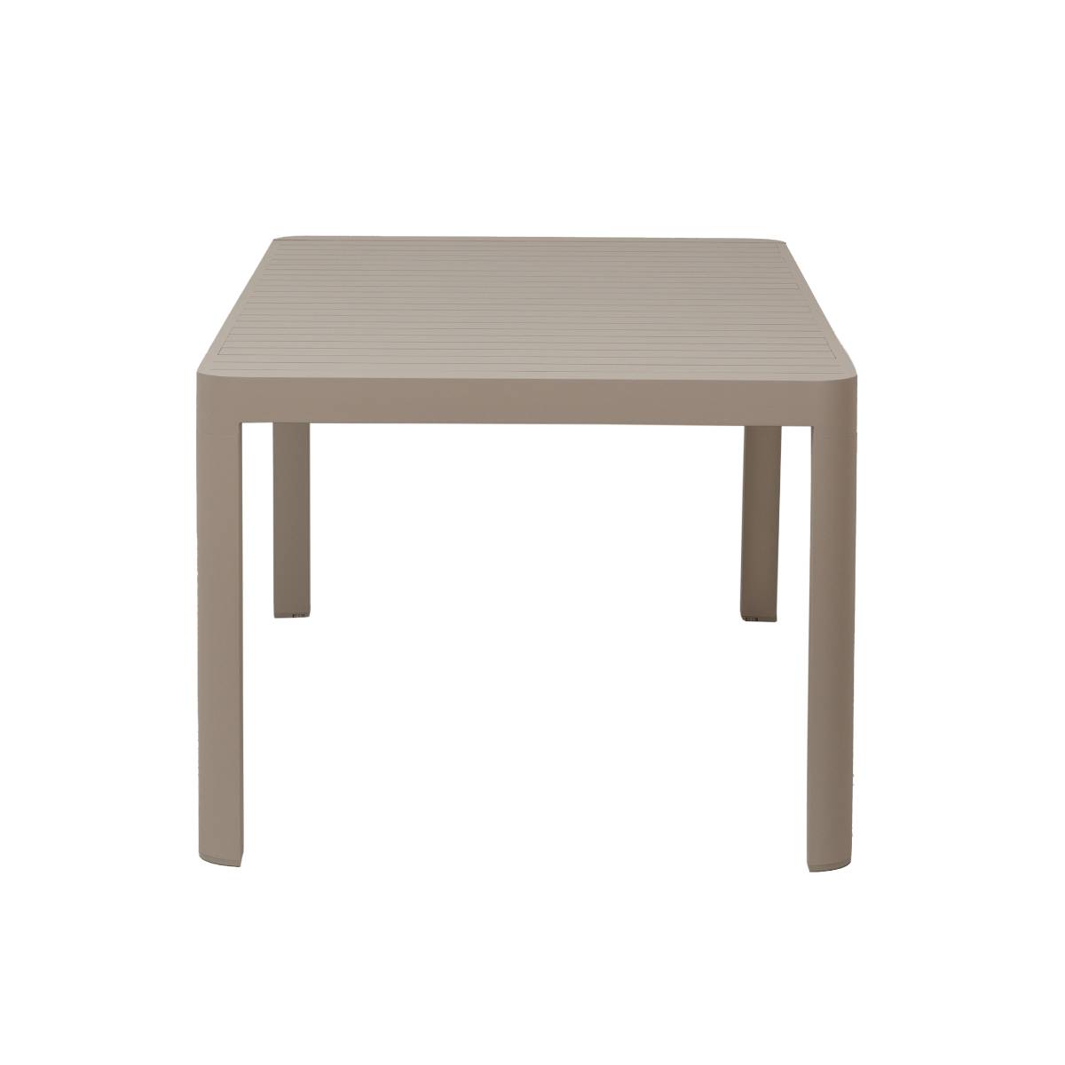Table de jardin en aluminium KAÏA marron, MADE IN MEUBLES 