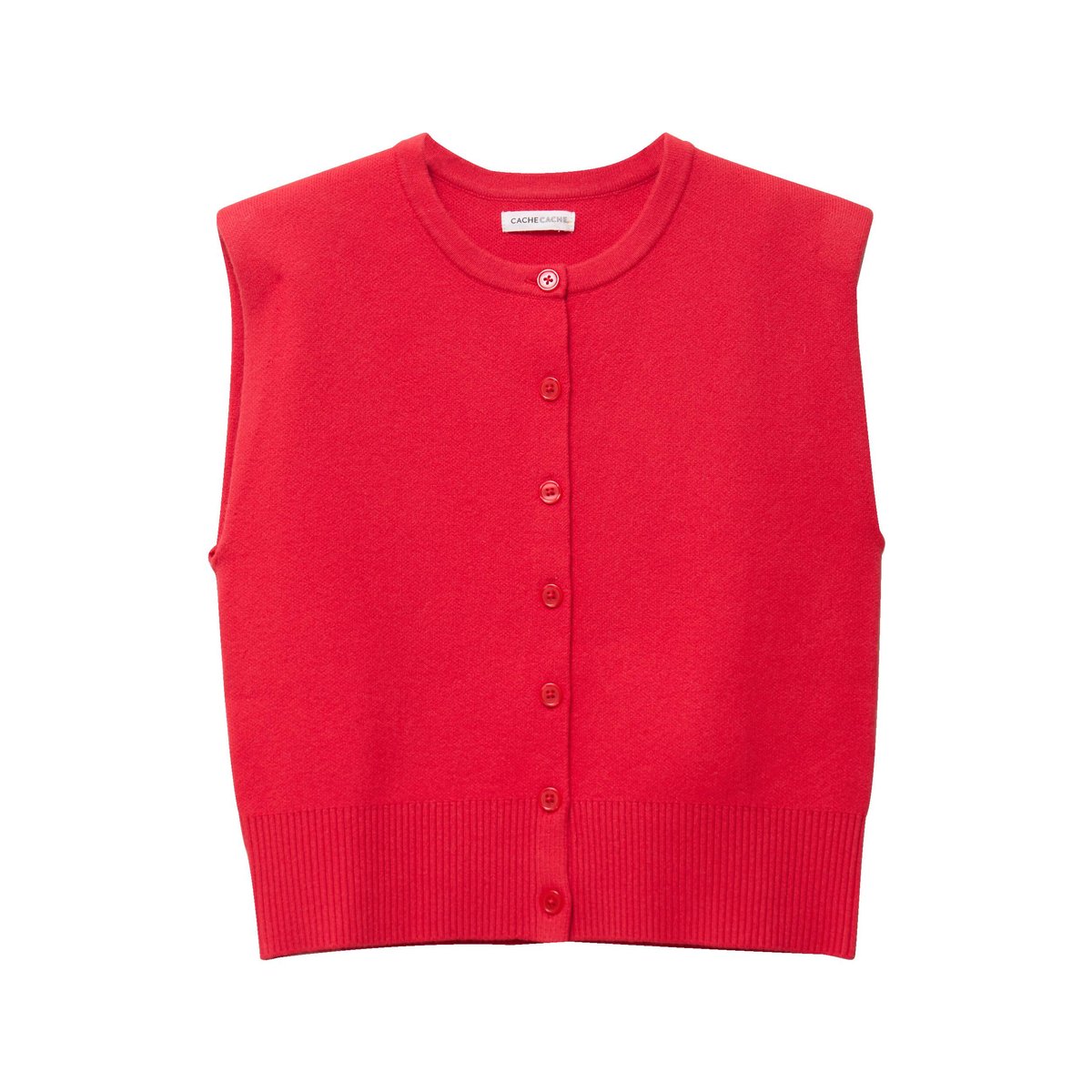 Gilet sans manches rouge, CACHE CACHE