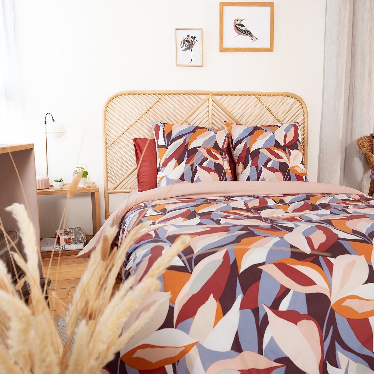Parure de lit - housse de couette avec taies en microfibre multicolore, EDEN
