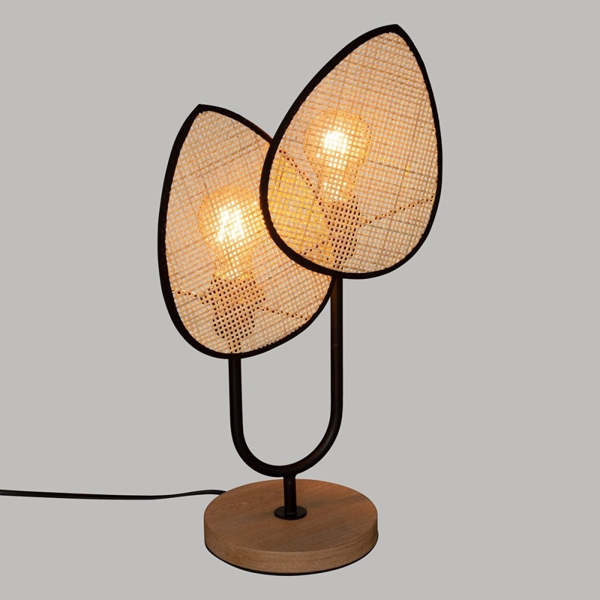 Lampe à poser Olme naturel H44 beige, ATMOSPHERA